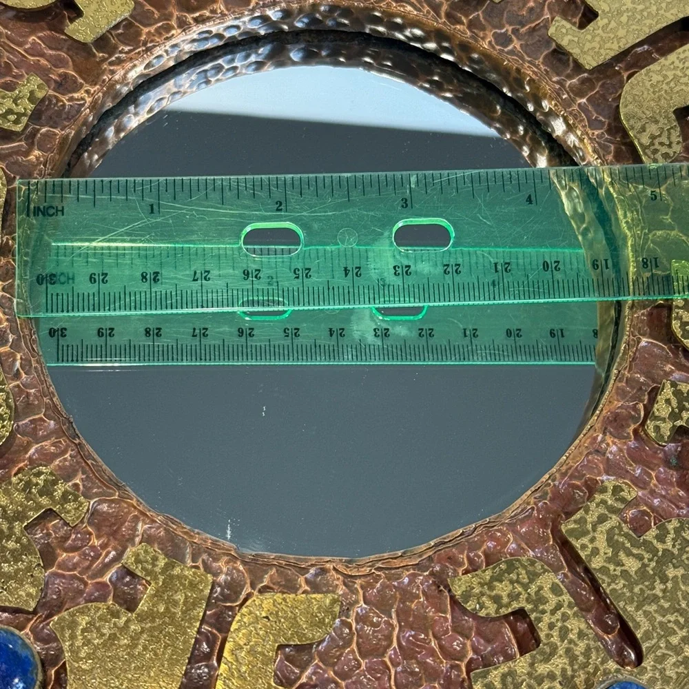 Artisan Mid-Century and South American craftsmanship 💙 Hand-etched Mirror